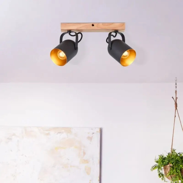 Regulowana lampa sufitowa Tronte 99796/86 metalowa złoty czarny
