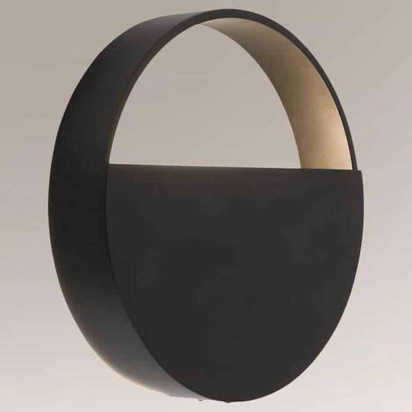 Industrialna LAMPA ścienna OMONO 7916 Shilo okrągła OPRAWA LED 6W 3000K metalowy kinkiet loft czarny