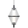 Lampa zwieszana Fuente PND-34395-3-BK LED 45W 3000K czarny przezroczysty