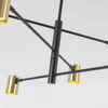 Złoty żyrandol lampa SNOW LP-731/6P GD Light Prestige salonowy metal tuba sticks