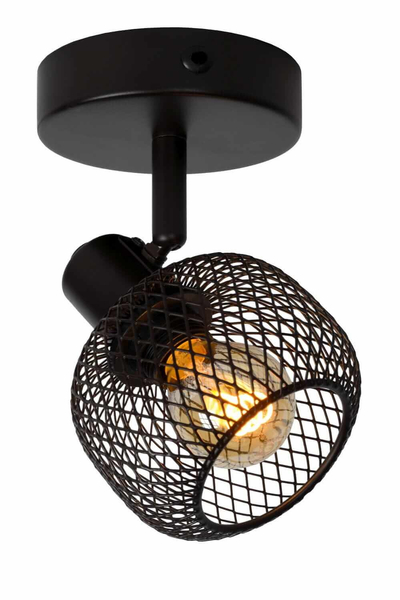 Regulowana LAMPA ścienna MAREN 77978/01/30 Lucide metalowa OPRAWA loftowy spot sufitowy reflektorek czarny