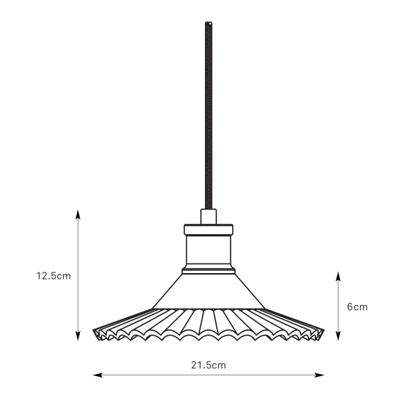 Lampa wisząca Novia 108854 szklana metalowa kapelusz czarny