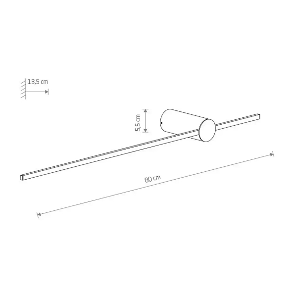 Nowoczesny kinkiet ścienny SABER 11592 LED 11W 4000K podłużny biały