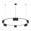 Lampa wisząca nad wyspę GENESIS ML0376 tubki metalowe czarne