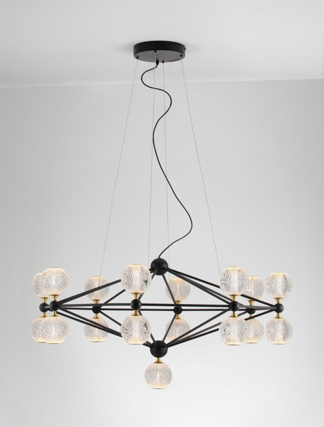 Modernistyczna lampa wisząca BOYA LE42740 LED 78W 3200K do holu czarna