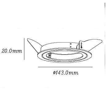 Sufitowa LAMPA podtynkowa NERO LP-4424/1RS WH movable Light Prestige metalowa OPRAWA okrągły WPUST do zabudowy movable biały