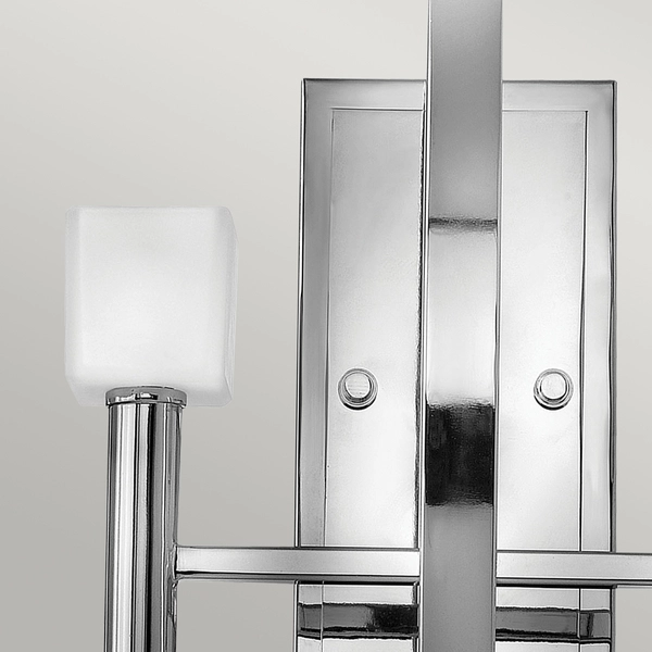 Kinkiet metalowy QN-MONDO2 szklany prosty nowoczesny chrom