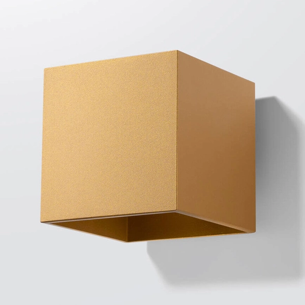 Kinkiet naścienny kwadratowy Quad Sl.1183 square do salonu złoty