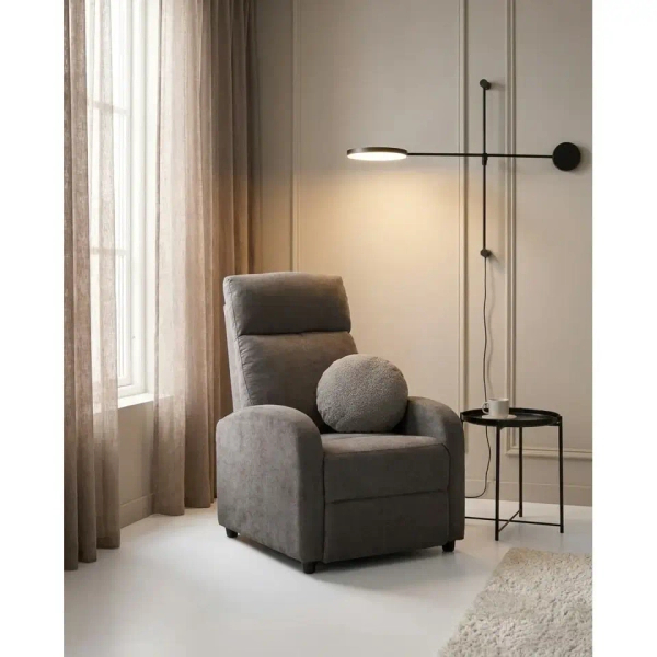 Fotel wypoczynkowy RELAX PREMIUM ciemnoszary KH1501100394 tkaninowy