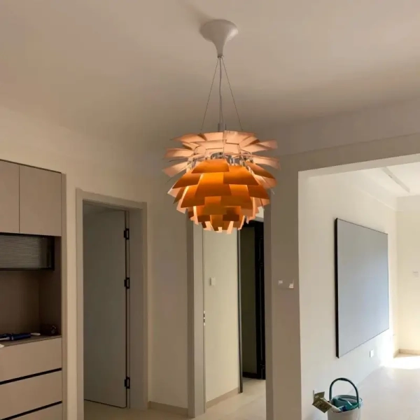 Lampa okrągła wisząca Prospettiva ABR-LW-PRO-60 geometryczna brązowa