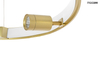 Regulowana lampa wisząca Circle LED 75,8W 3000K złoty ring