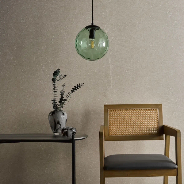 Salonowa lampa wisząca Ripple SP72-RIP8824 kula zielony czarny