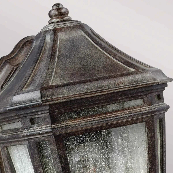 Ogrodowa LAMPA ścienna Londontowne FE-LONDONTOWNE Elstead FEISS metalowa OPRAWA elewacyjna latarenka outdoor IP44 czarna posrebrzana