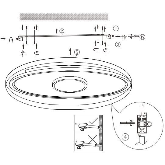 Plafon LAMPA sufitowa LEOLA 48016-60 Globo okrągła OPRAWA metalowa LED 60W 3000K - 6000K z pilotem biała