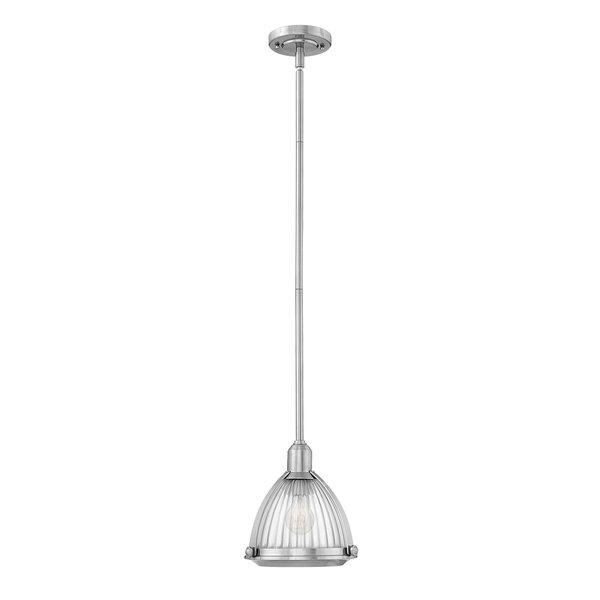 Lampa z kloszem sufitowa QN-ELROY-BN industrialna nikiel