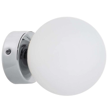 Loftowa LAMPA ścienna ASTRA 20774103 Kaspa szklana OPRAWA kinkiet kula chrom biała