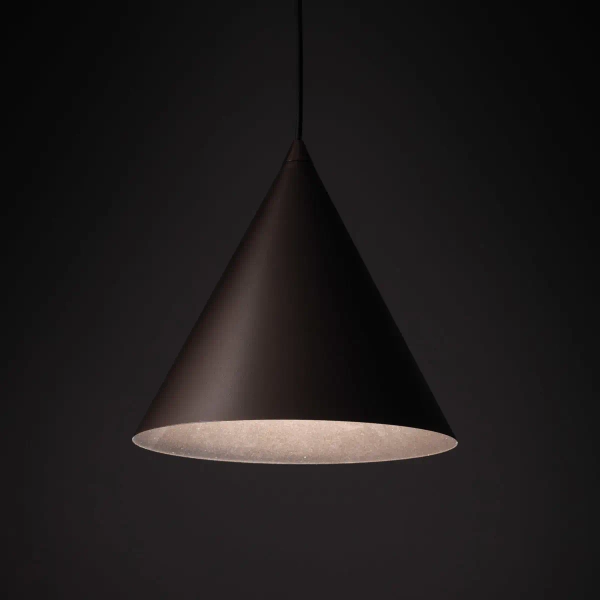 Zwieszana lampa stożkowa CONO 10037 do salonu brązowy