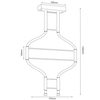 Designerska lampa wisząca ALHA 9052 Shilo LED 36W 3000K czarna