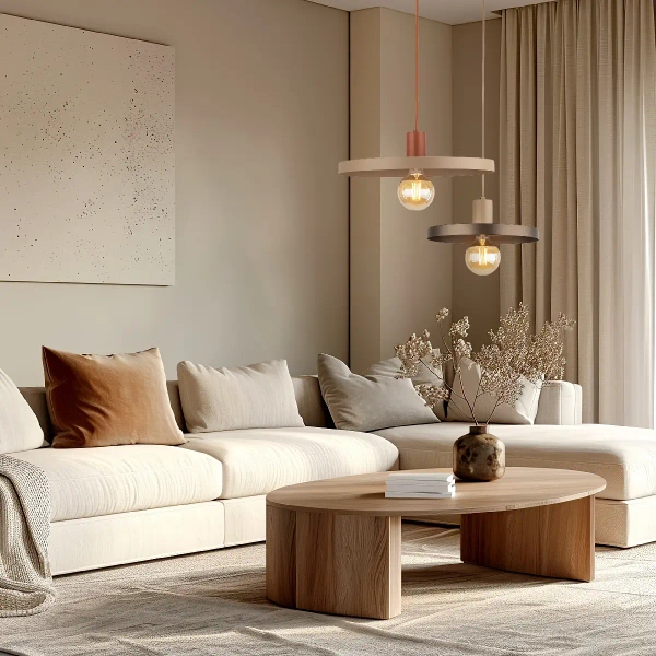 Wisząca lampa nad stół Sila 10757 dysk metalowy brązowy