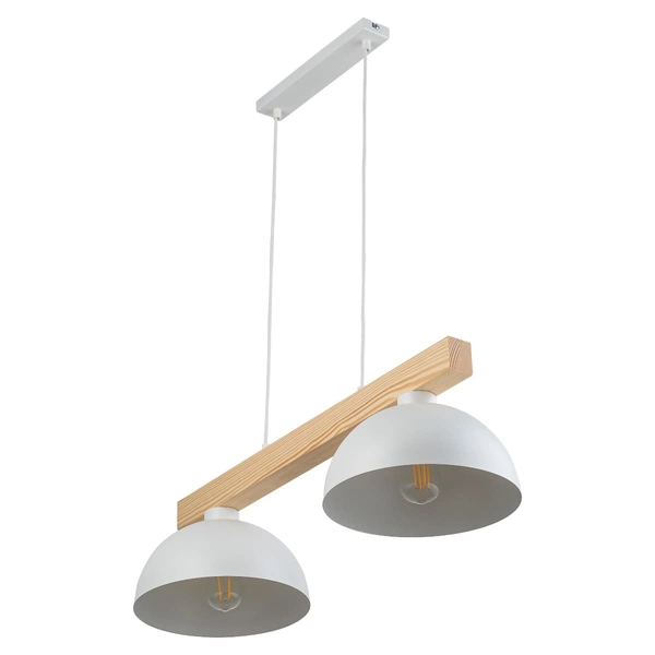 Podwójna lampa wisząca skandynawska Oslo 4713 TK Lighting drewniana biała