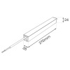 Zasilanie do szyn magnetycznych Slim Magnetic ML2229 200W 24V czarny