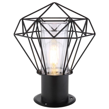 Zewnętrzna LAMPA sufitowa HORACE 31358 Globo druciana OPRAWA metalowa industrialna outdoor IP44 czarna