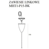 Zawiesie linkowe do szynoprzewodów z regulacją DOBAC MHT1-P15-BK TRACK Maxlight bez uchwytu 1,5m czarne