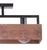 Sufitowa lampa Dakota drewniana belka rustykalna do pokoju czarna