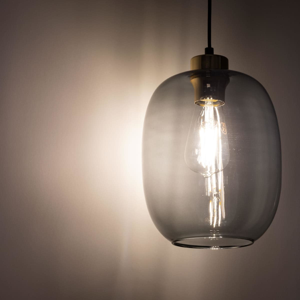 Owalna lampa wisząca Omega 4572 TK Lighting szklana czarna przydymiona