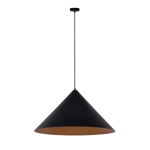 Wisząca lampa do salonu VESUVIO 41042 stożek regulowany czarny miedziany