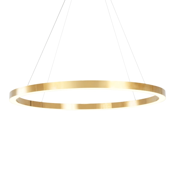 Złota lampa wisząca LED Midway LP-033/1P XL GD Shiny Light Prestige 3000K 65W pierścień 