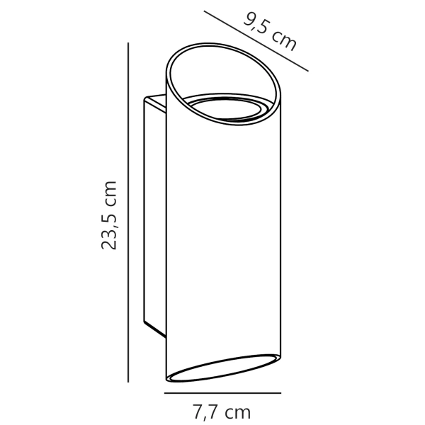Ścienny kinkiet na elewację NICO 2218231003 góra-dół IP54 czarny