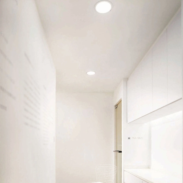 Lampa podtynkowa Sun 293103103 Elkim LED 20W 3000K metalowa IP44 czarna