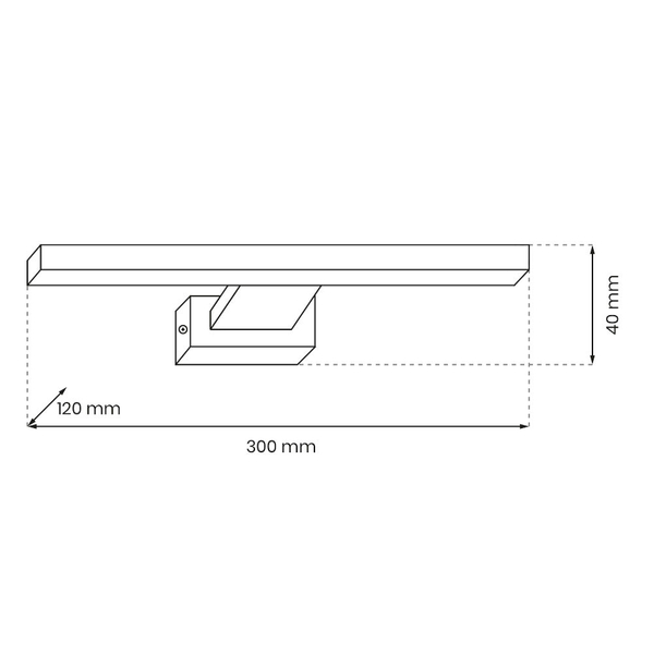 Kinkiet LAMPA ścienna SHINE ML029 Milagro metalowa OPRAWA LED 7W 4000K nad lustro do łazienki galeryjka IP44 chrom