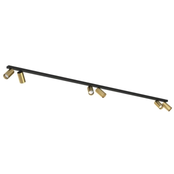 Sufitowa lampa pokojowa Mono z reflektorkami czarna mosiądz
