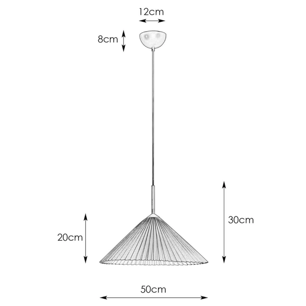 Materiałowa lampa wisząca Plisado 108711 Markslojd biała
