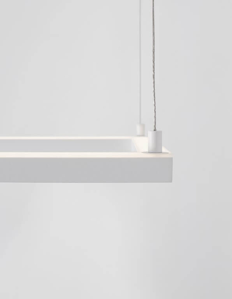 Minimalistyczna lampa wisząca Jean frame LED 30W 3000K biała