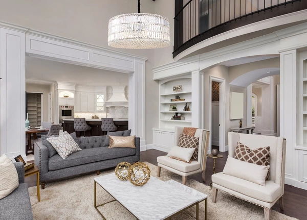 Salonowa lampa wisząca glamour PUCCINI P0268 Maxlight metalowa chrom