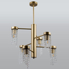Glamour LAMPA sufitowa GEA 316318 Polux metalowa OPRAWA z kryształkami złota