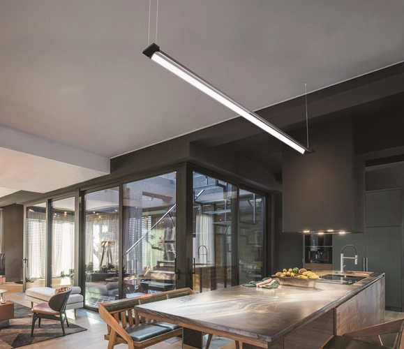 Lampa wisząca Flash AZ5427 LED 54W półka metalowa czarna