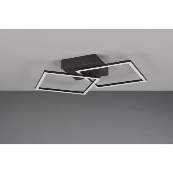 Sufitowa lampa TRAIL R64492132 czarna LED 20W 3000K 44cm kwadratowa