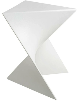 Designerski stolik Zik PC-053.WHITE geometryczny biały