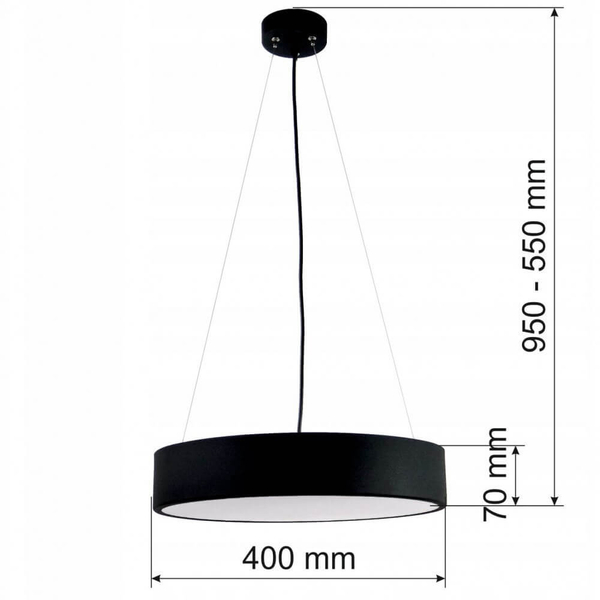 Wisząca lampa okrągła Cleo 137623690241 Team jadalniana nad stół czarna