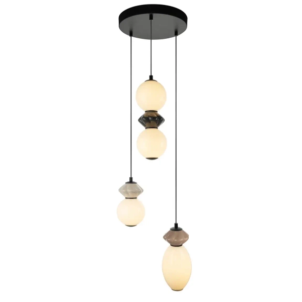 Nowoczesna lampa wisząca Balos PND-94921-4R-BK LED 19W 3000K brązowa