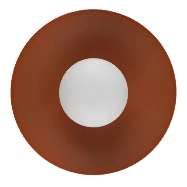 Ścienna lampa do salonu Slate 10937 mleczna kula metalowy ceglany