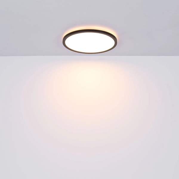 Łazienkowa LAMPA sufitowa SAPANA 41562-18B Globo minimalistyczna LED 18W 3000K okrągły plafon IP44 czarny