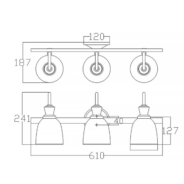 Ścienna lampa łazienkowa Cora KL-CORA3-BATH Kichler metalowa IP44 chrom biała