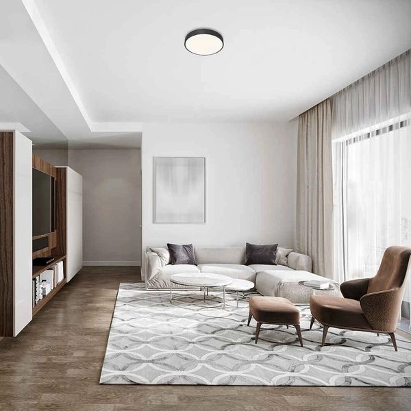 Salonowa LAMPA sufitowa TESIA 3314 Rabalux metalowy plafon LED 36W 3000K do sypialni czarny