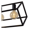 Wisząca lampa loftowa Fabian 00425/06/30 Lucide frame metalowa czarna