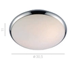 Sufitowa LAMPA okrągła KREO 5005-L Italux plafon OPRAWA do łazienki IP44 chrom biała